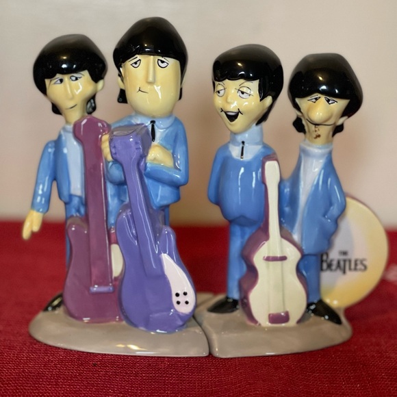The Beatles Vandor 2004 Animated Cartoon Salt and Pepper Shakers.